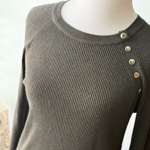 NWT knit with gold tone button detail
